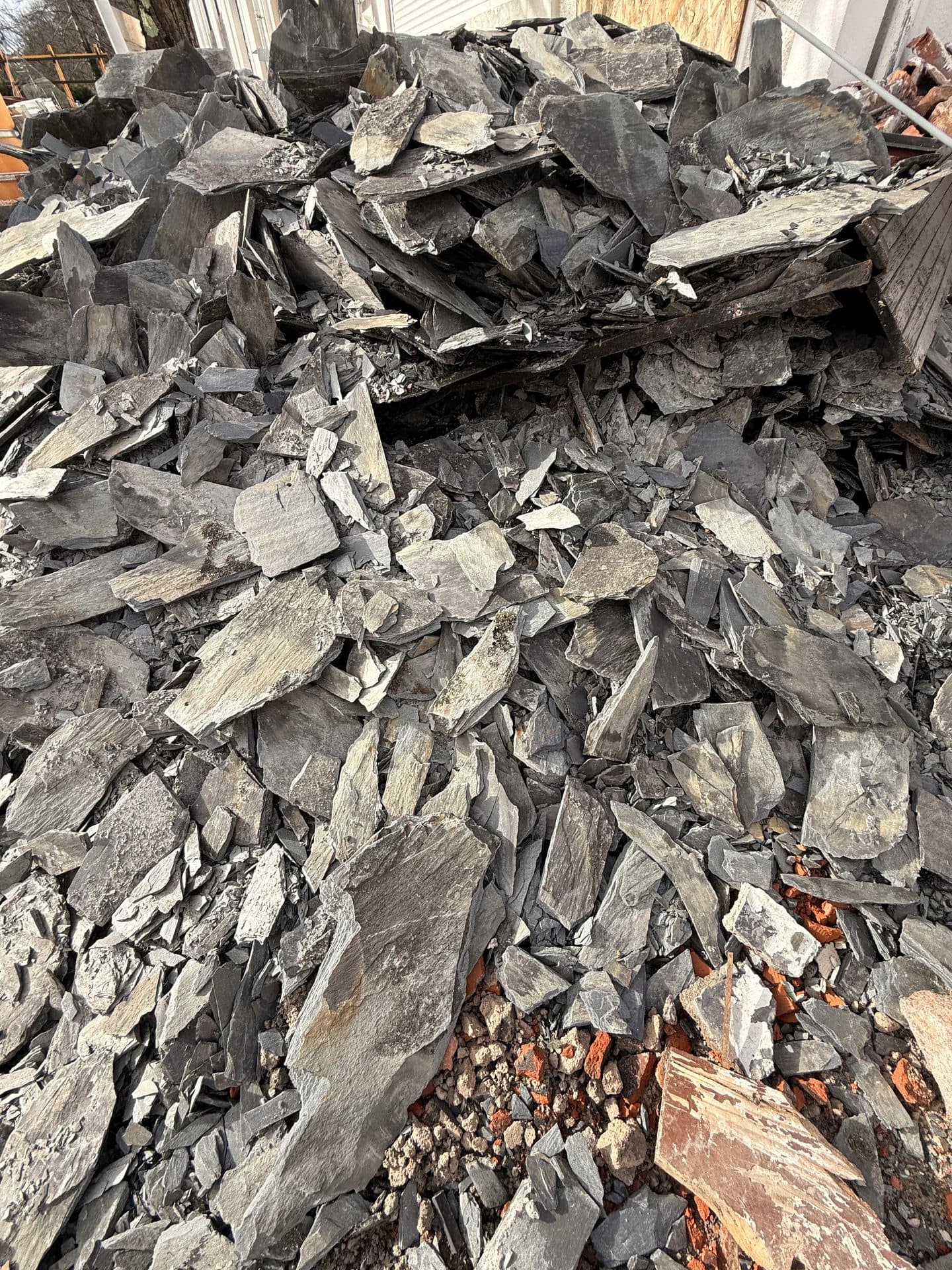 Collecte de matériaux sur chantier